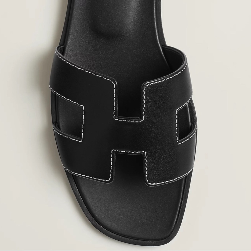 HERMES noir flats